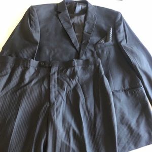 Black Pin Stripe Suit